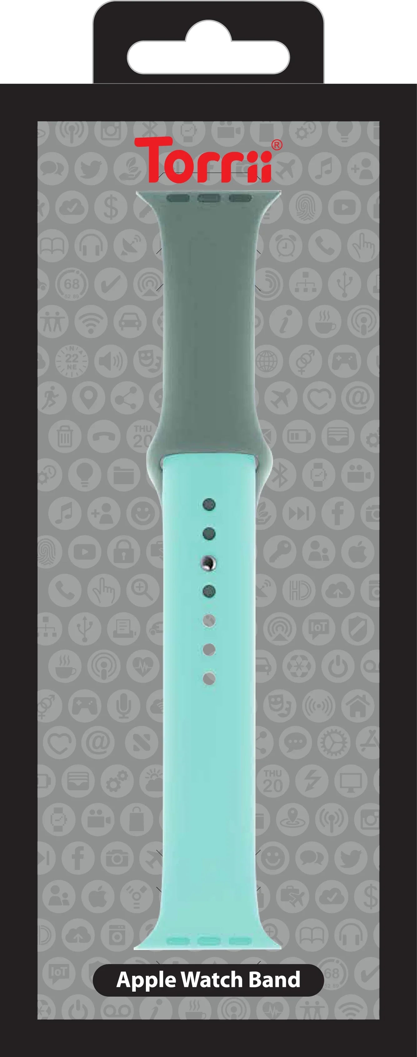 Torrii Watch 49/46/45/44 Mm Silicone Mix Watch Strap - Dark Green/Aqua Blue - Tashqila Torrii Watch 49/46/45/44 Mm Silicone Mix Watch Strap - Dark Green/Aqua Blue - Tashqila